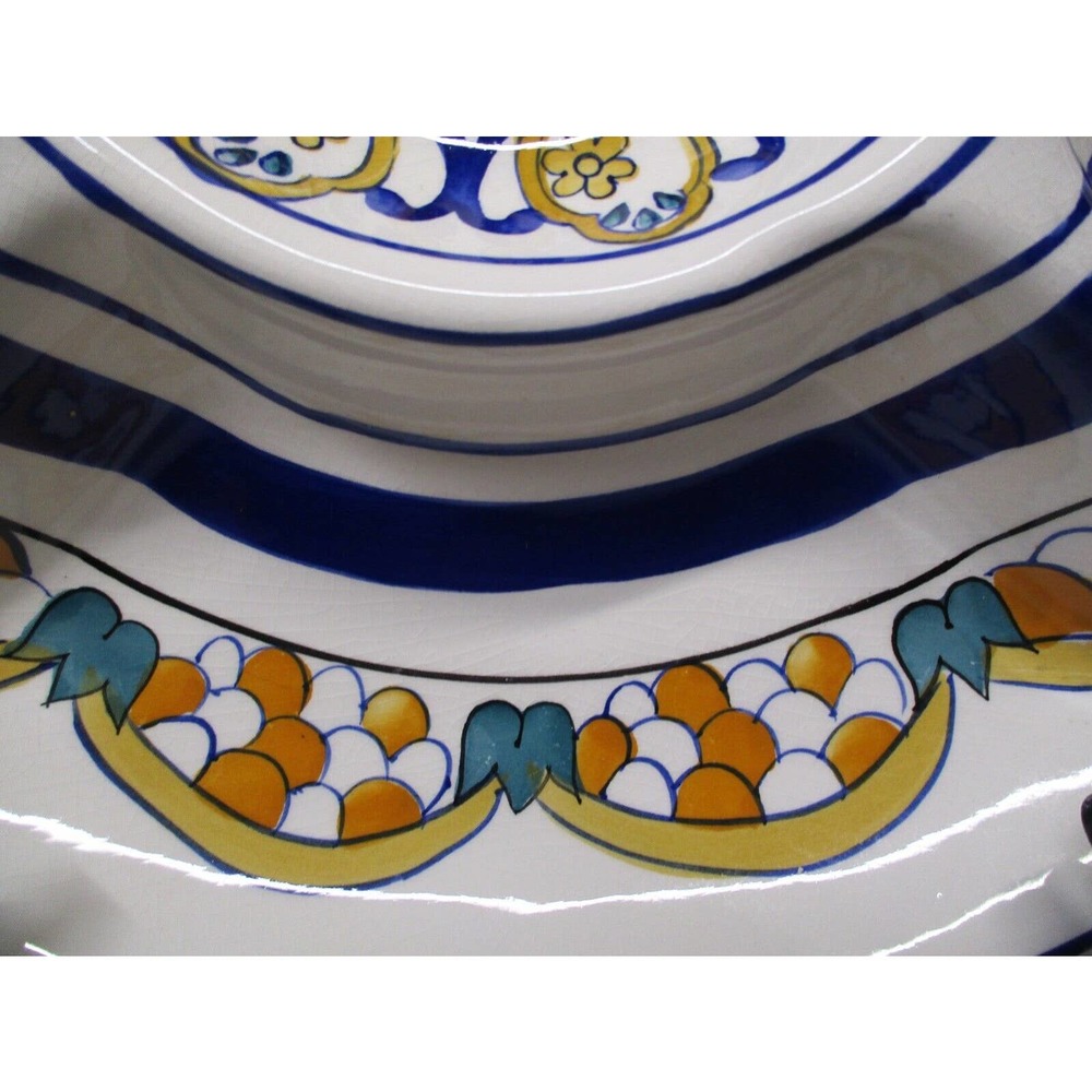 Vintage Decor Hand Painted BIA China Vibrant 4 Section Serving Veg Tray/Platter - Picture 3 of 6